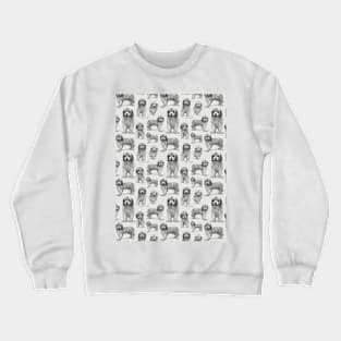 Tibetan terrier pencil drawing Crewneck Sweatshirt